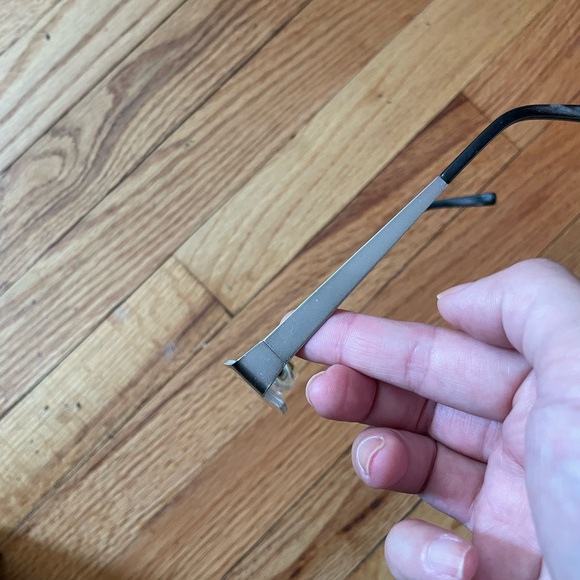 RJ Vintage Titanium Light weight half Rim frame Rectangle gunmetal pewter unisex - Picture 6 of 8